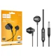 Дротові навушники з мікрофоном Hoco M125 Smart Metal Universal 3.5 mm 1,2 м Чорні - зображення 4