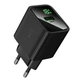 Сетевое зарядное устройство Hoco CS81A, USB, QC, с дисплеем, 18W, black - изображение 1