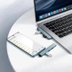 Адаптер перехідник Borofone FH1A 4в1 Type-C to 3 USB 2.0/3.0 metal gray - зображення 5
