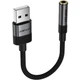 Перехідник USB-A --> 3.5 mm 15cm audio converter J13 Acefast black - зображення 2