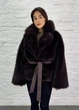Экошуба-парка двусторонняя Tiara N74V 44 Темно-коричневий - изображение 2