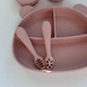 Прибори pre-spoon для годування, набір 2 шт дитячі силіконові, колір Пудровий - зображення 8