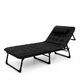 Раскладная кровать с матрасом и подушкой LEOBRO Black 193х68х30 см, с регулировкой спинки, из хлопка, черная - изображение 1