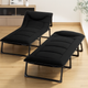 Раскладная кровать со встроенным матрасом LEOBRO Black 193х68х30 см, с регулируемой спинкой, полиэстер, черная - изображение 2