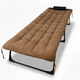 Раскладная кровать с матрасом и подушкой LEOBRO Brown 193х68х30 см, с регулировкой спинки, из хлопка, коричневая - изображение 2