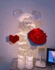 Конструктор Мишка Bearbrick с подсветкой белый 7500 деталей 55 см Медведь - изображение 4