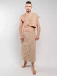 Банная юбка для мужчины микрофибра 85х150 Беж (Д-novo-m-sauna-0047) - изображение 1