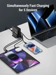 Зарядний пристрій ASOMETECH ASGaN-016 140Wmax GAN PowerDisplay (PPS, PD3.0, QC5) порти 3C+2A Black (44161) - зображення 10