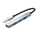 USB-хаб ESSAGER Fengyang 4-in-1 Splitter 4xUSB 2.0 Silver (EHBA04-FY10-P) - изображение 1