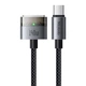 Кабель McDodo 140W USB-C to Magsafe 3 Magnetic Cable with LED 2m Black - зображення 1