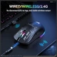 Комп'ютерна миша Onikuma CW935 (Wired/2,4G) Black - зображення 5