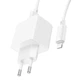 Набір зарядного пристрою Hoco CS11A 1USB потужність на виході 10.5W (5V/2.1A) кабель USB/Lightning 1m White - зображення 3