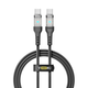 Кабель для зарядки и обмена данными USB YOKI YK-CY23 CYBER Series Type-C to Type-C 60W (3A/20V) 1.2m Черный - изображение 9