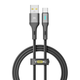 Кабель для зарядки и обмена данными USB YOKI YK-LE17 LED Series USB/Type C 60W (3A/20V) 1.2m Black - изображение 7