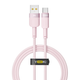 Кабель для зарядки и обмена данными USB YOKI YK-ST41 STYLE Series USB/Type C 60W (3A/20V), 1.2 метра, Розовый - изображение 7