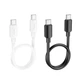 Кабель USB Hoco X96 Hyper 60W Type-C to Type-C 0.25m Бiлий - зображення 2