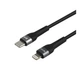 Кабель для заряджання USB Ridea RC-XS51 X-Silicone Type-C to Lightning 30W (10V/3A) 2m Чорний - зображення 4