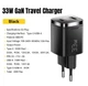 Сетевое зарядное устройство Essager 33W GaN Dual Port Type-C + USB-A Быстрая зарядка PD3.0+QC3.0 Цифровой дисплей ECT33W-GMB01-Z Black - изображение 2