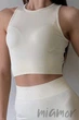 Топ бесшовный InSecret Cropped Tank Top Arctic Wolf S/M Молочный - изображение 2