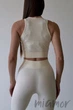 Топ бесшовный InSecret Cropped Tank Top Arctic Wolf S/M Молочный - изображение 3