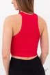 Топ безшовний в рубчик GIULIA Halter Top Rib Raspberry Sorbet S/M Малиновий - зображення 3