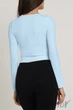 Tоп-лонгслив бесшовный с длинным рукавом Giulia Crop Top SPUN SUGAR L/XL Голубой - изображение 2