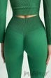 Леггинсы в рубчик с пуш-апом INSECRET Leggings RIBBED Push-Up AMAZON S/M Зеленые - изображение 2