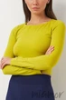 Tоп-лонгслив бесшовный с длинным рукавом Giulia Crop Top FRAGILE SPROUT L/XL Салатовый - изображение 1