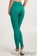 Леггинсы бесшовные в рубчик с пуш-ап эффектом GIULIA Leggings RIB Push Up EMERALD L/XL Бирюзовые - изображение 2