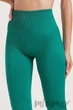 Леггинсы бесшовные в рубчик с пуш-ап эффектом GIULIA Leggings RIB Push Up EMERALD L/XL Бирюзовые - изображение 3