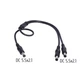 Кабель-раздвоитель DC Male на 2xDC Male 5.5x2.1mm 30cm с перемычкой / 0.3m Black (делитель, сплиттер) - изображение 2