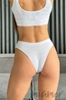 Трусики-бразилиана бесшовные в рубчик InSecret Brasiliana RIBBED White S/M Белые - изображение 4