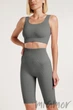 Велосипедки-шорты бесшовные в рубчик GIULIA TRACKS RIB SHAPE POPPY SEED L/XL Темно-серые - изображение 3