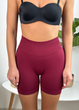 Гладкі короткі VIDCHUY велосипедки з Push-up S/M бордовий 5504 - изображение 3