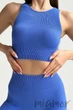 Топ безшовний в рубчик InSecret Halter Top RIBBED AMPARO BLUE L/XL Синій - зображення 5