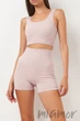 Топ на широких бретелях в рубчик GIULIA Top Rib BURNISHED LILAC L/XL Розовая пудра - изображение 5