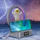 Ночник Космонавт с беспроводной зарядкой + RGB Колонка, Будильник Gray - изображение 4