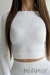 Кроп-топ в рубчик с длинными рукавами INSECRET CROP TOP RIBBED WHITE L/XL Белый - изображение 5