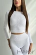 Кроп-топ в рубчик с длинными рукавами INSECRET CROP TOP RIBBED WHITE L/XL Белый - изображение 6