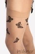 Чулки под пояс с принтом Бабочки Fiore FARFALLE 20 den O4111 3 Naturale/Nero - изображение 3