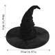 Бархатная шляпа Ведьмы на Хэллоуин 37*38 см [AF8964635] Black - изображение 2