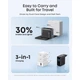 Зарядное устройство Anker 2xUSB-C PD100W + 1xUSB GaN w Display + cable USB-C dark gray (B121BGZ1) ANKER B121BGZ1 972269 - изображение 6
