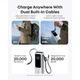 Батарея універсальна Anker 25000mAh, 165W, PD/3/0, QC/3/0, Built-In Double USB-C Cables, silver (A1695H41) ANKER A1695H41 971686 - зображення 5