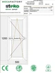 Окно Steko 500 х 1200 мм 3/стекла+аргон, левое - изображение 2