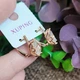 Серьги Xuping длина 1.5см ширина 1см медицинское золото позолота 18К с1475 - изображение 3