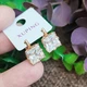 Серьги Xuping длина 1.5см ширина 1см медицинское золото позолота 18К с1475 - изображение 4
