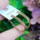 Серьги Xuping длина 2.7см ширина 3-5мм медицинское золото позолота 18К с1525 - изображение 3