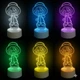 3D LED-нічник «D. Luffy , Д. Луффі» з RGB-підсвіткою , 16 кольорів , пульт - изображение 2