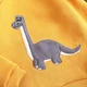 Теплий дитячий світшот з динозавром 104-110 см гірчичний FD28-Brontosaur-Mustard-30 Ladan - зображення 2
