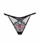 Комплект Victoria’s Secret Floral Embroidery Push-Up Bra(бюстгальтер +трусики) прикрашений яскравою квітковою вишивкою на напівпрозорій сітці,Чорний з різнобарвним 80D-M - изображение 5